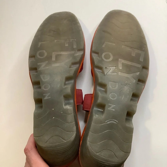 FLY LONDON Rust 'Piat' Platform Wedge Sandals Size 39 - Picture 11 of 13